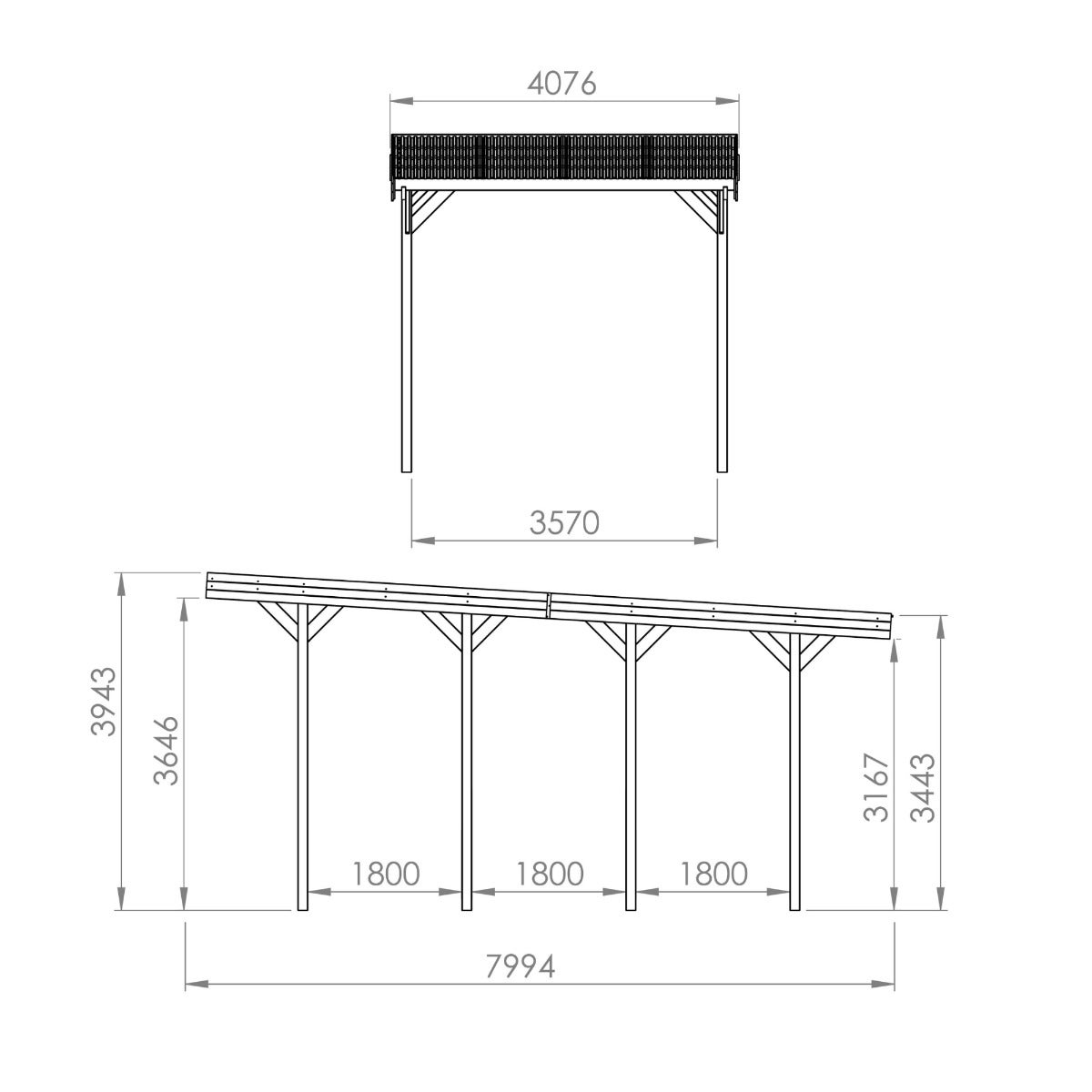 Camper Carport 32,40 m² 
