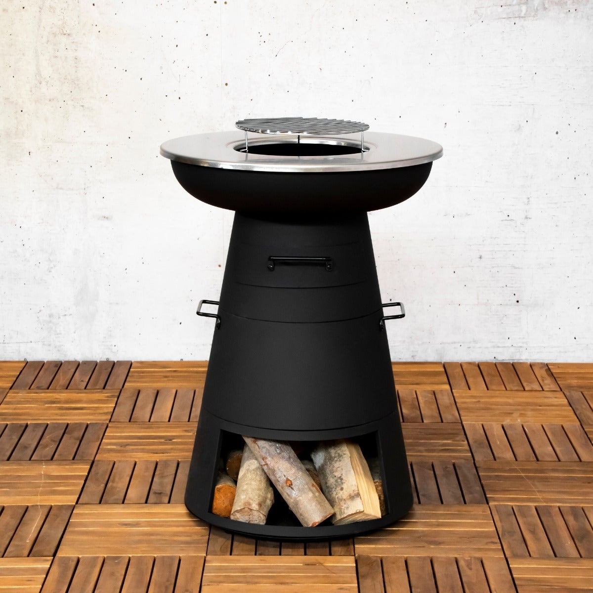 SenS-Line Vuurkorf met Barbecue Bjork Zwart 83 cm