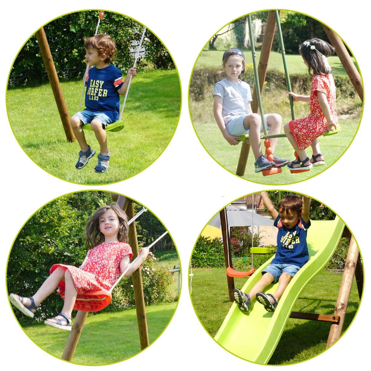 Soulet Speeltoestel Figue met Glijbaan, Dubbele Schommel en Wip