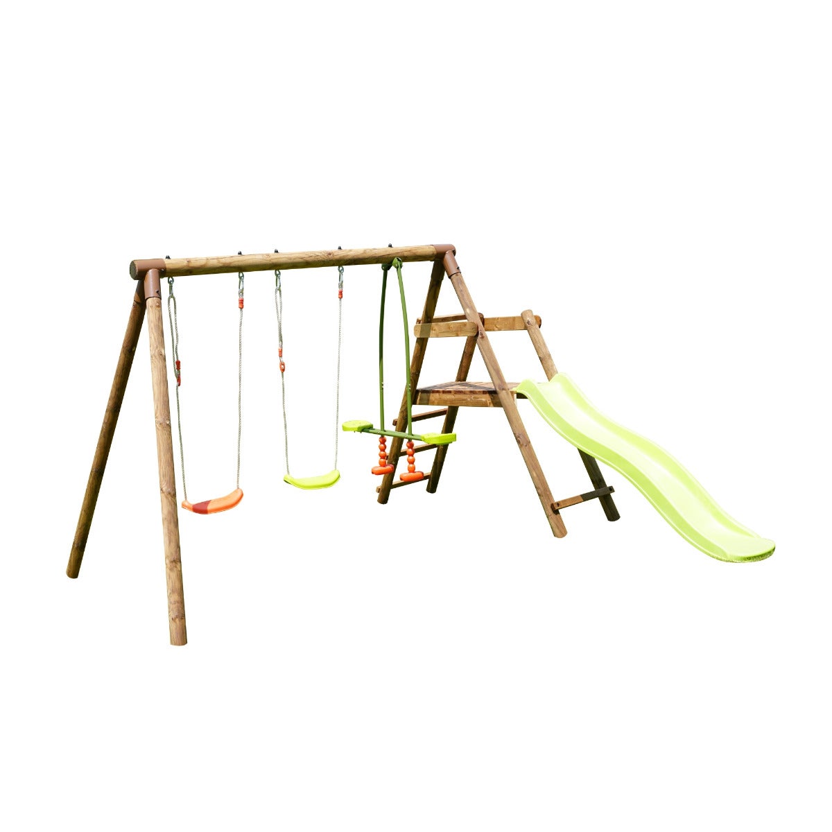 Soulet Speeltoestel Figue met Glijbaan, Dubbele Schommel en Wip