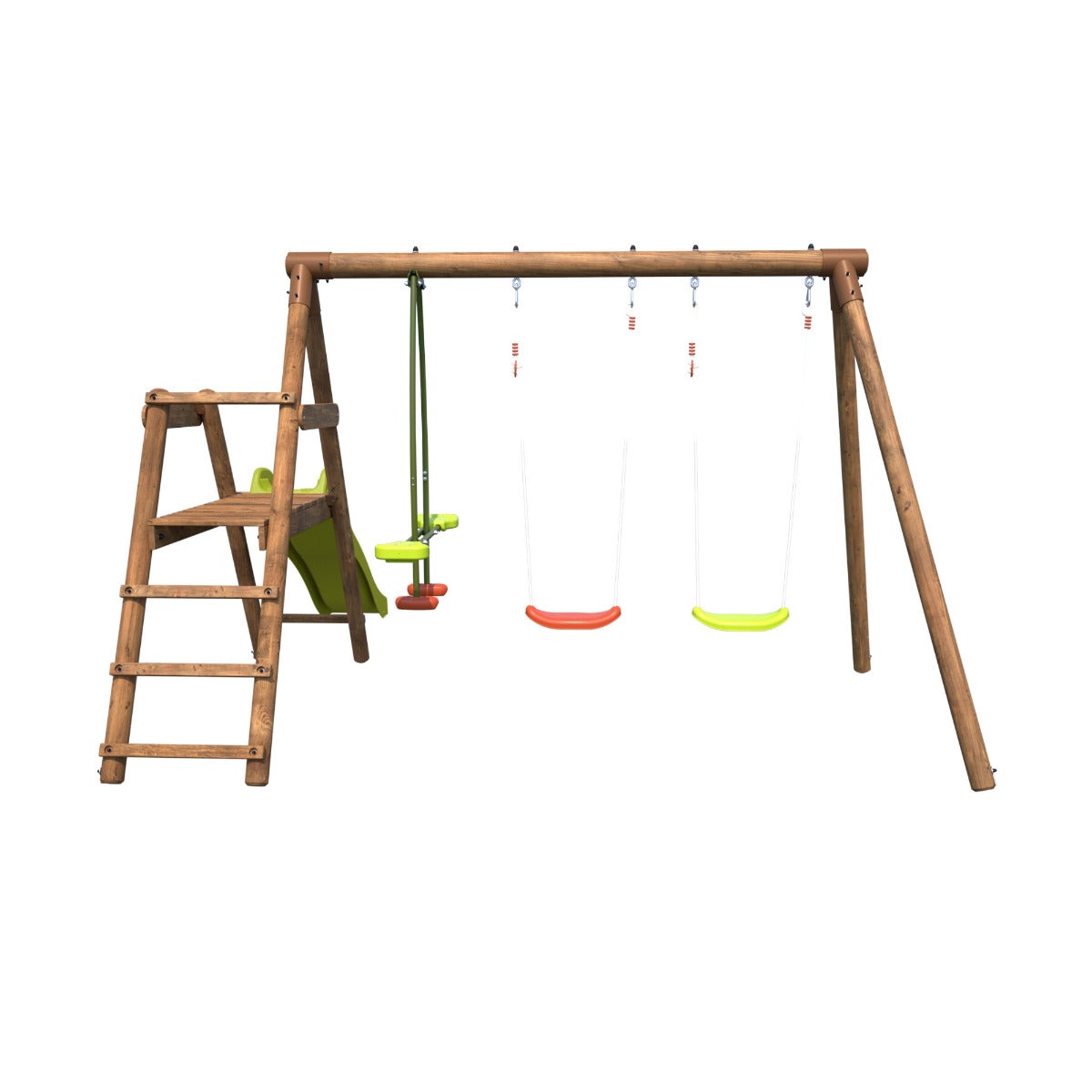 Soulet Speeltoestel Figue met Glijbaan, Dubbele Schommel en Wip