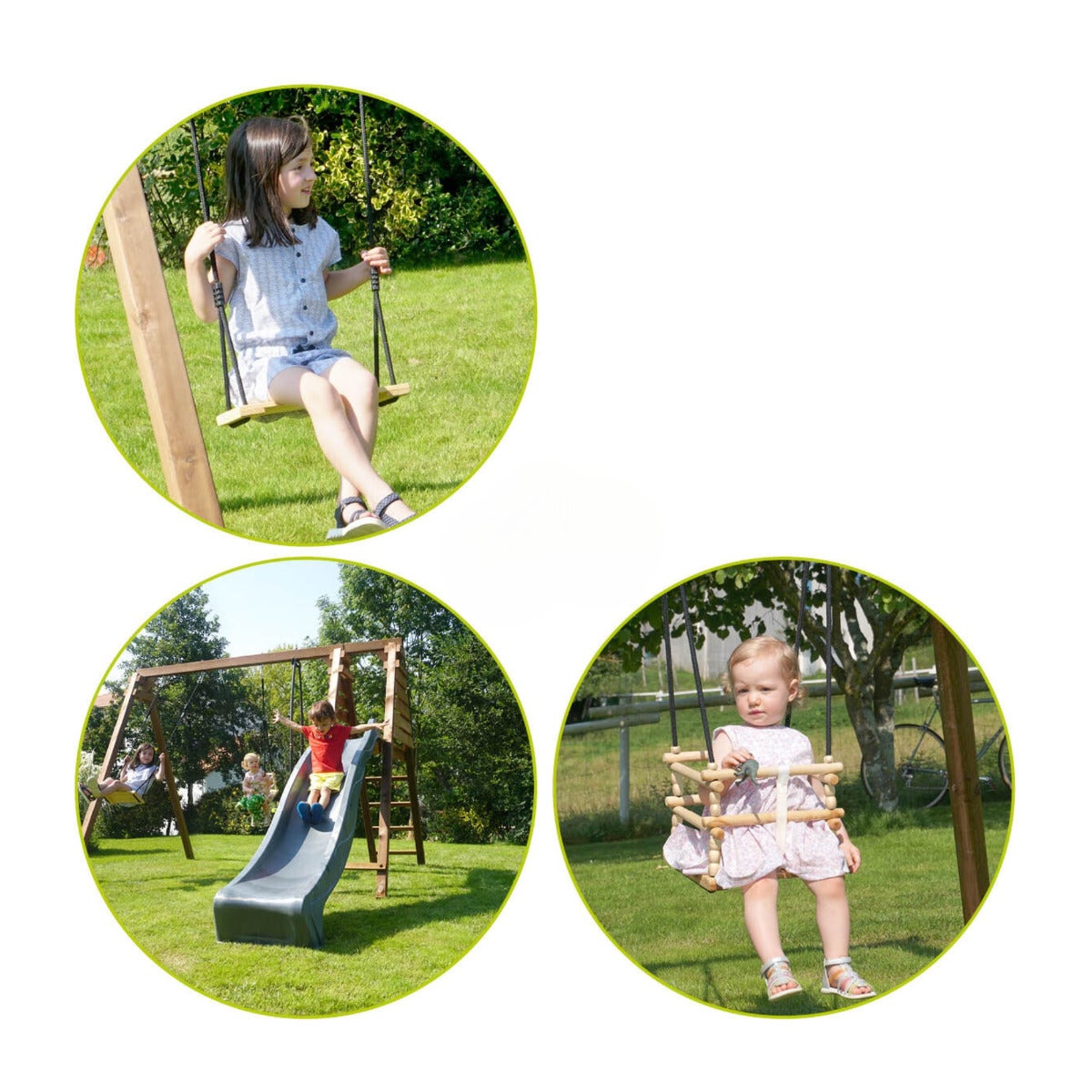 Soulet Speeltoestel Prune met Glijbaan en Dubbele Schommel