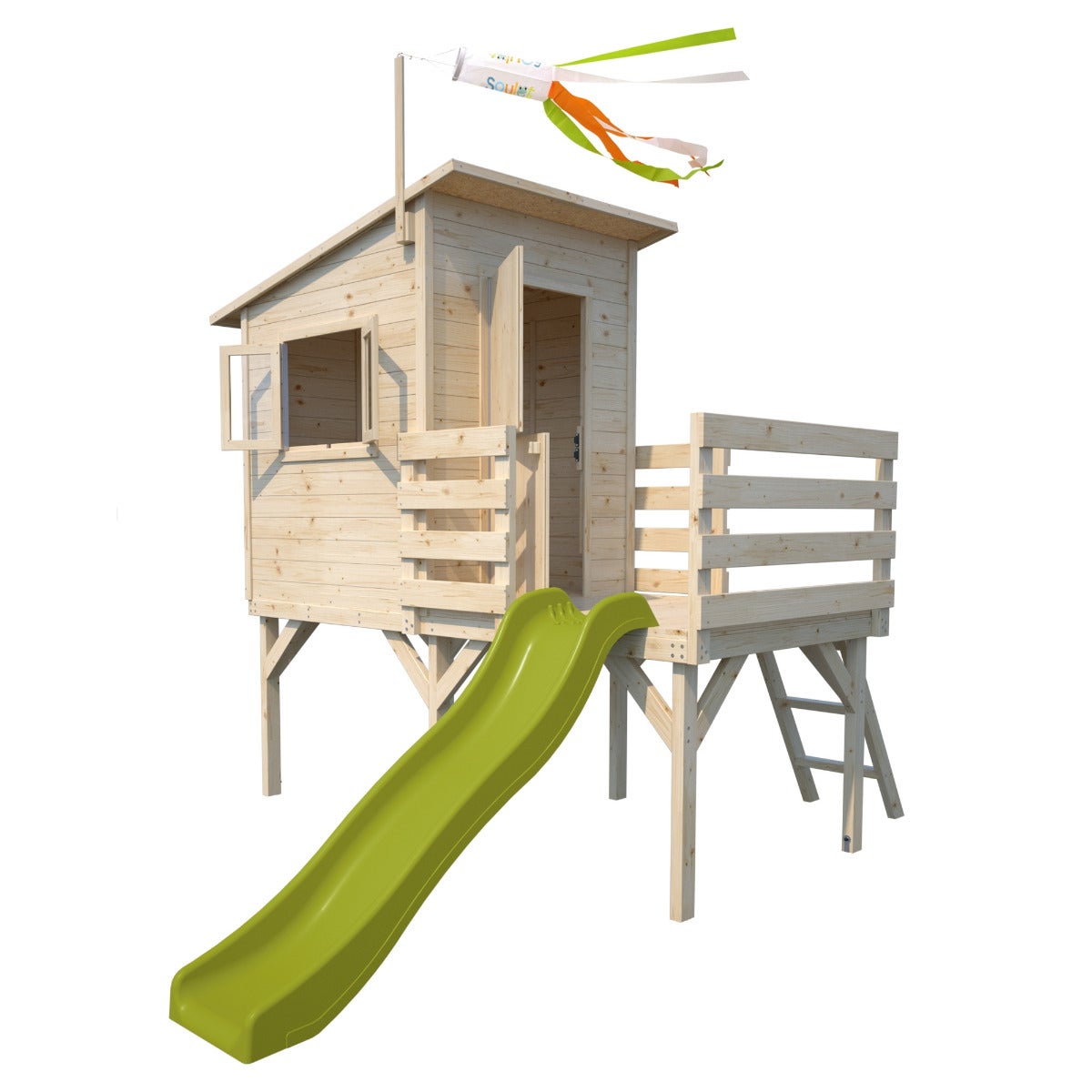 Soulet Verhoogd Speelhuis Portland met Glijbaan
