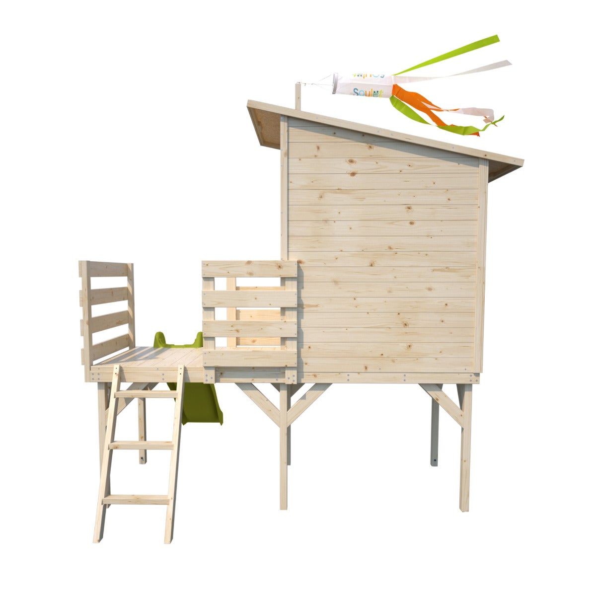 Soulet Verhoogd Speelhuis Portland met Glijbaan