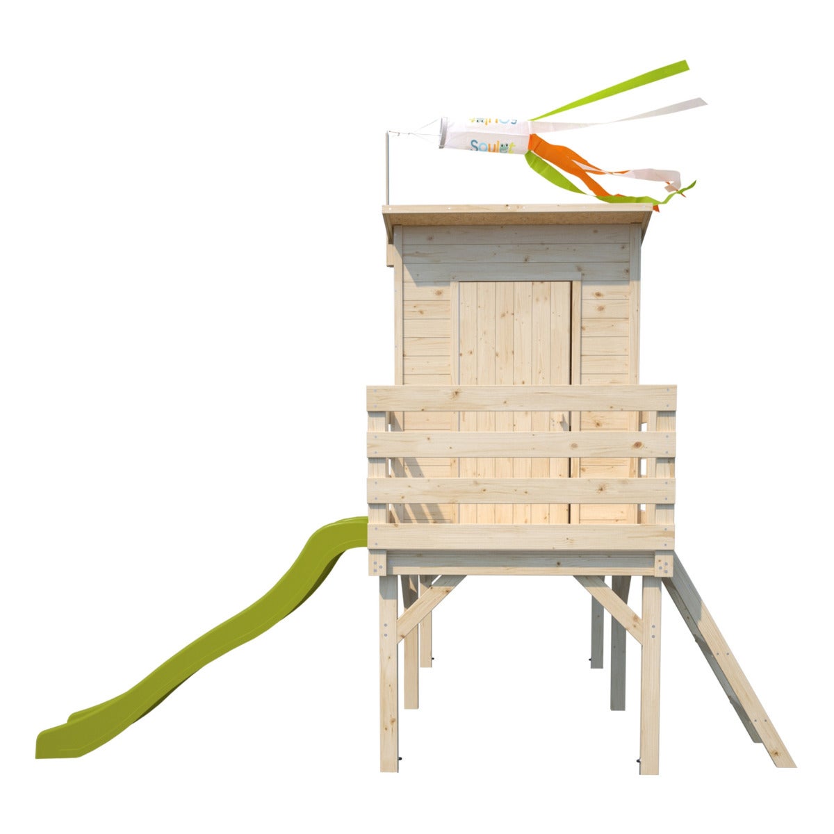 Soulet Verhoogd Speelhuis Portland met Glijbaan