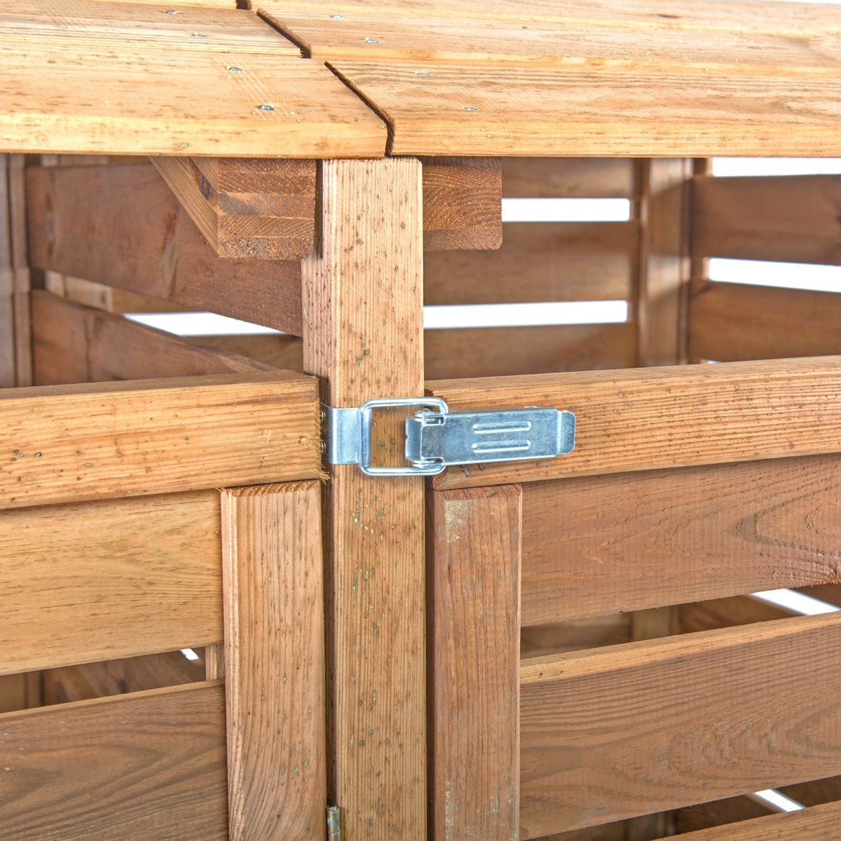 Vierdubbele Container Ombouw Bruin Geïmpregneerd Grenen Hout