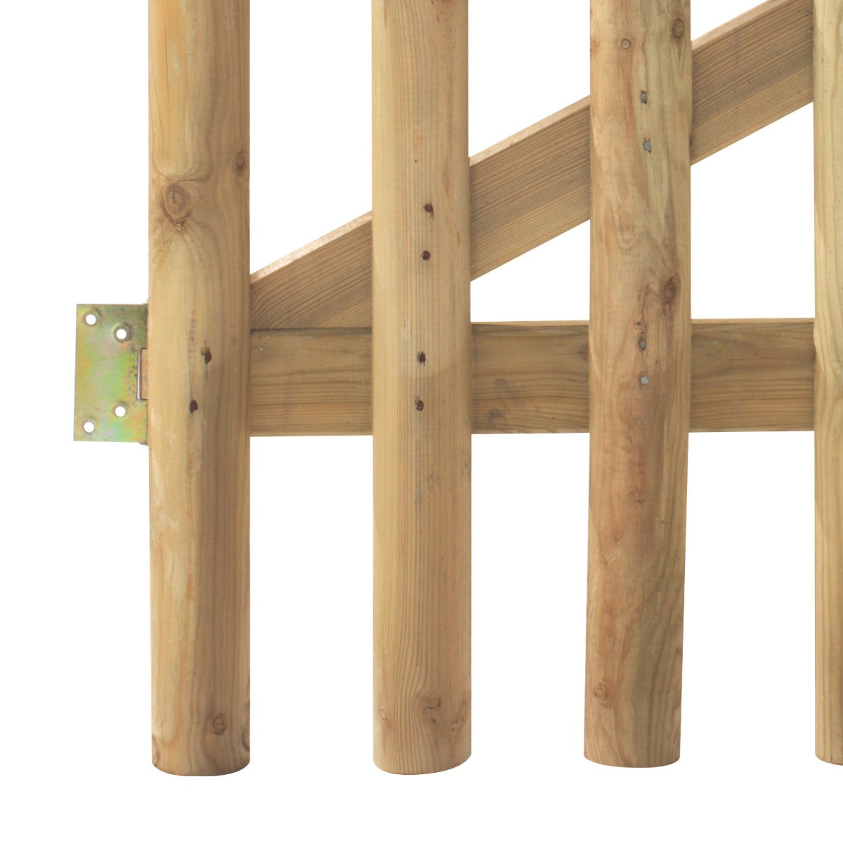 Tuinpoort Buffalo met Half Ronde Palen Geimpregneerd 100 x 100 cm