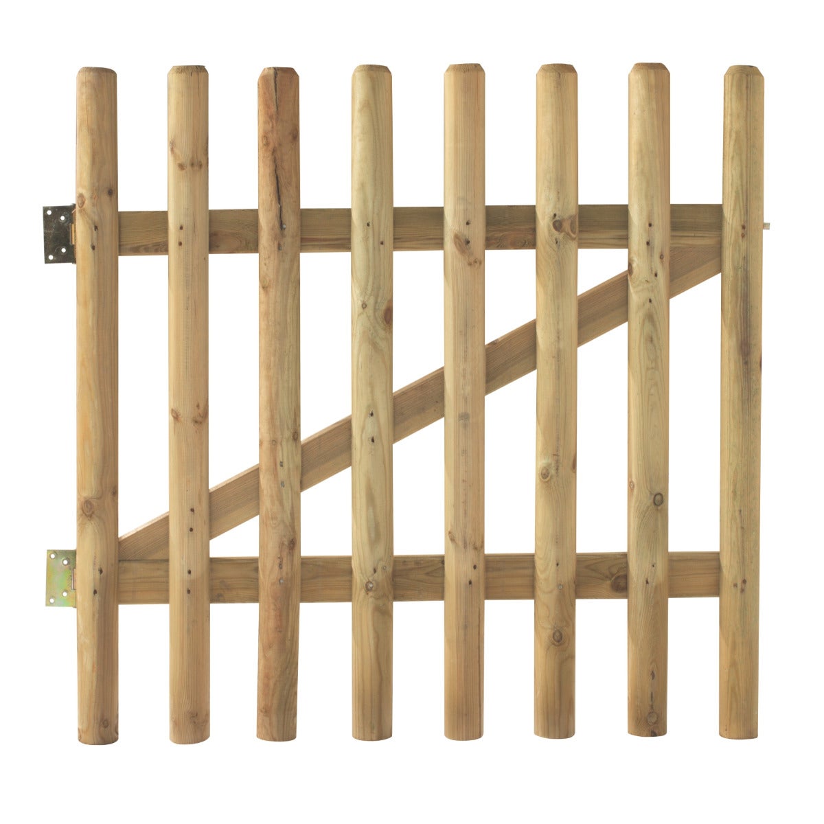 Tuinpoort Buffalo met Half Ronde Palen Geimpregneerd 100 x 100 cm