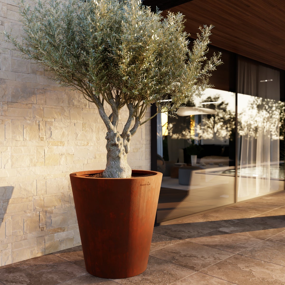 Cortenstaal Plantenbak XL Rond Ø79 x 79 cm