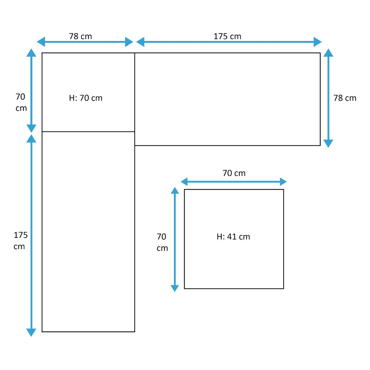 Costa Lounge Tuinset Aluminium 4-delig met Kussens
