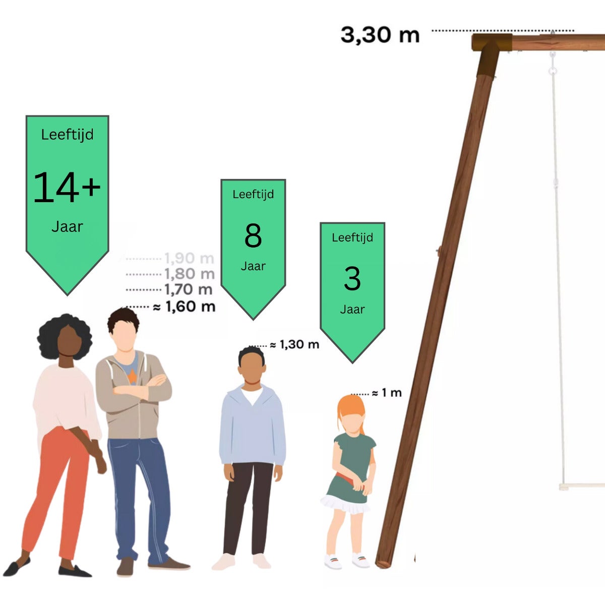 Soulet Speeltoestel Galdar met Dubbele Schommel, Bokszak en Turnringen