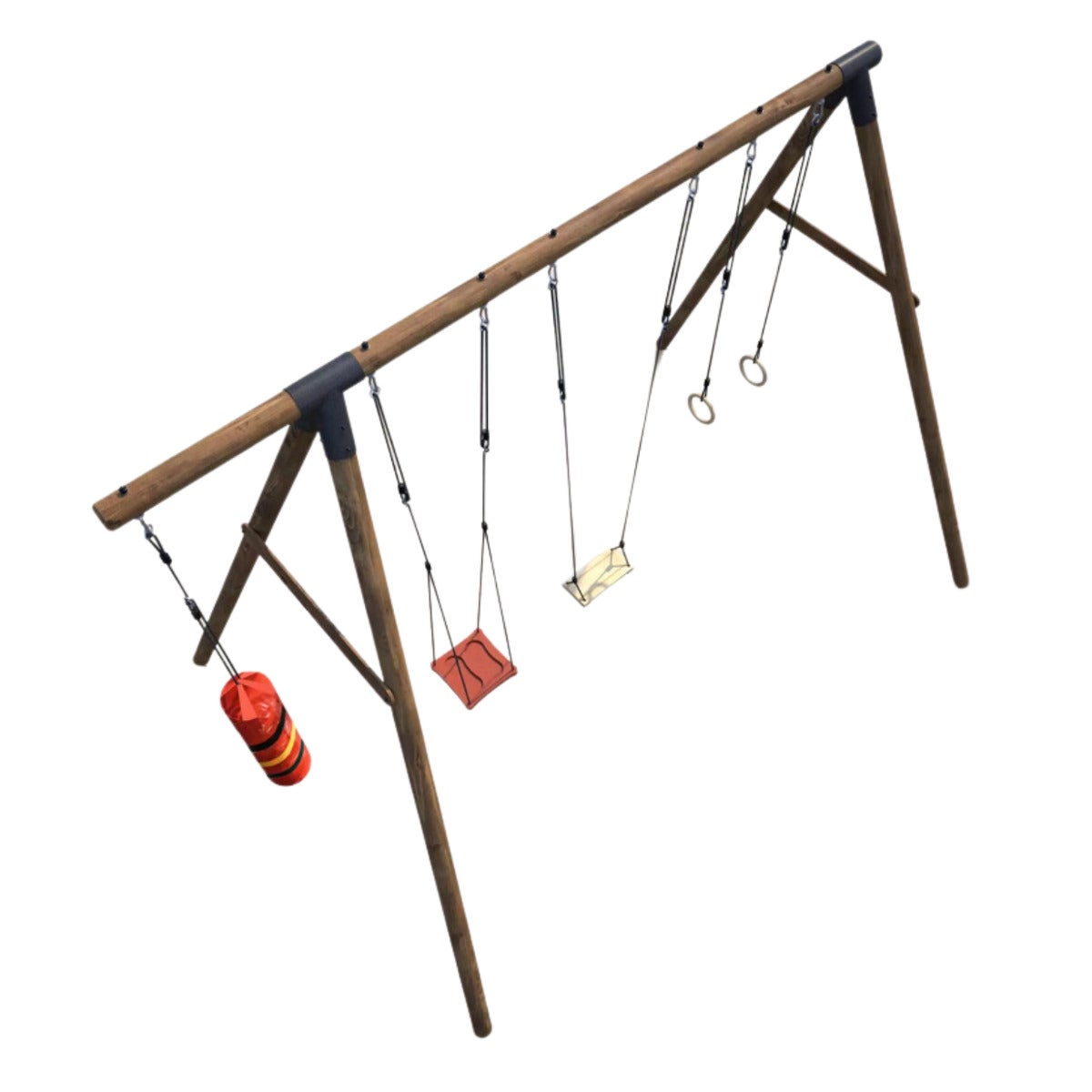 Soulet Speeltoestel Galdar met Dubbele Schommel, Bokszak en Turnringen