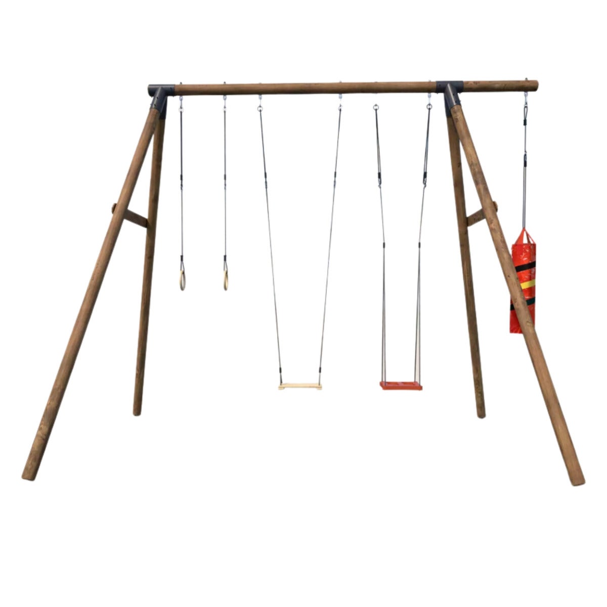 Soulet Speeltoestel Galdar met Dubbele Schommel, Bokszak en Turnringen