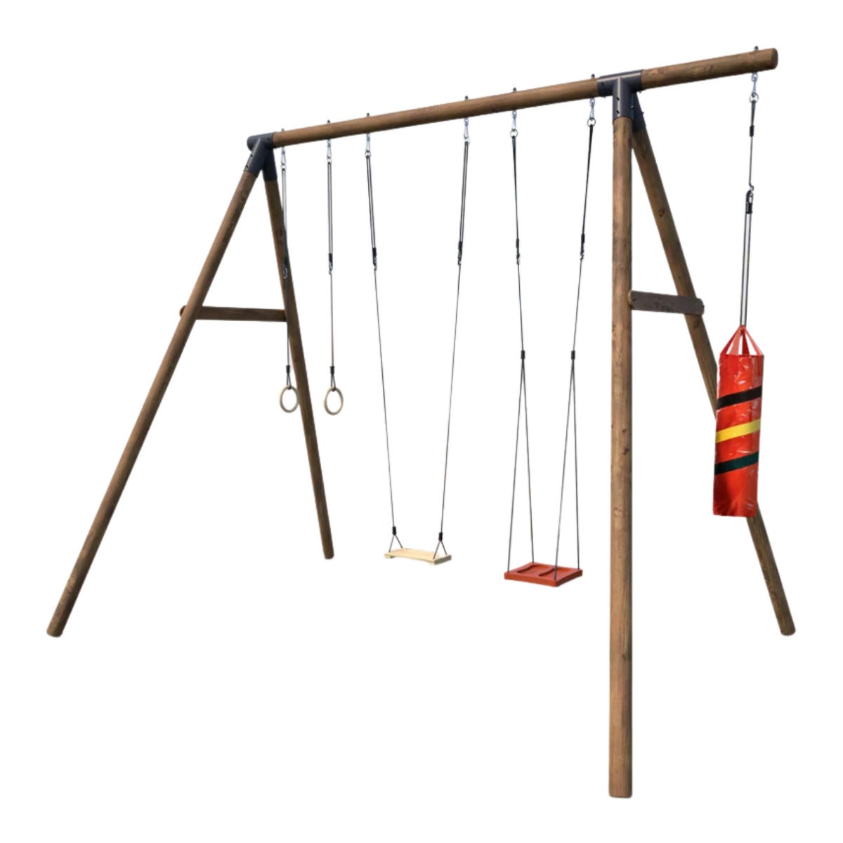 Soulet Speeltoestel Galdar met Dubbele Schommel, Bokszak en Turnringen