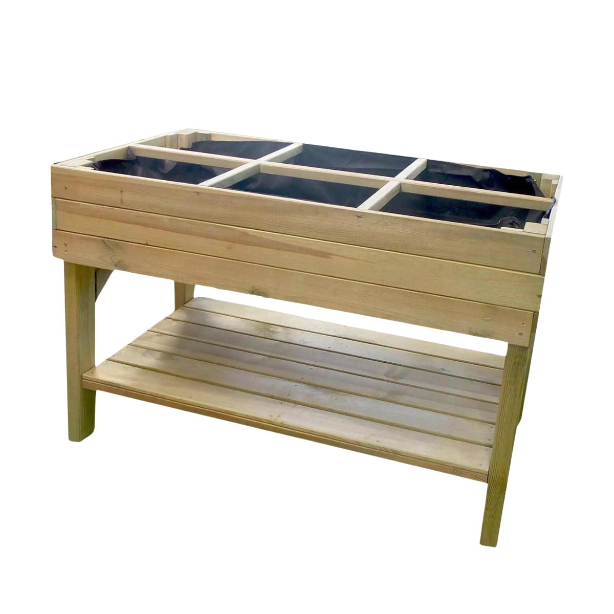 Verhoogde Moestuinbak met Worteldoek Grenen 120 x 60 cm