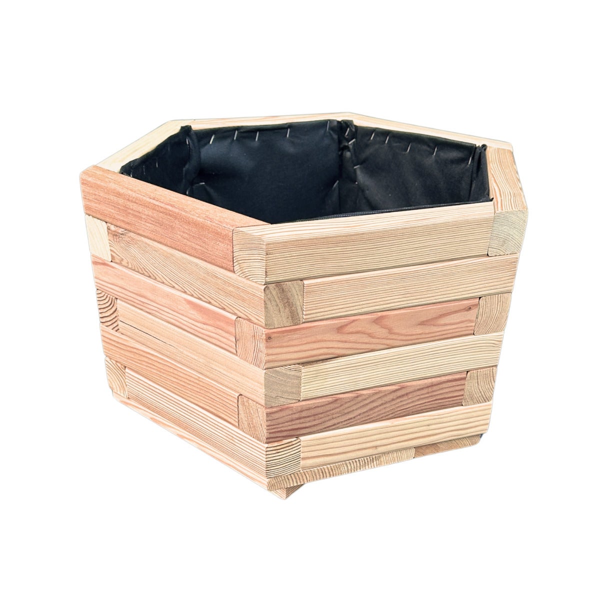 Hexagon Plantenbak 6-Hoek Larikshout Ø48 x 29 cm