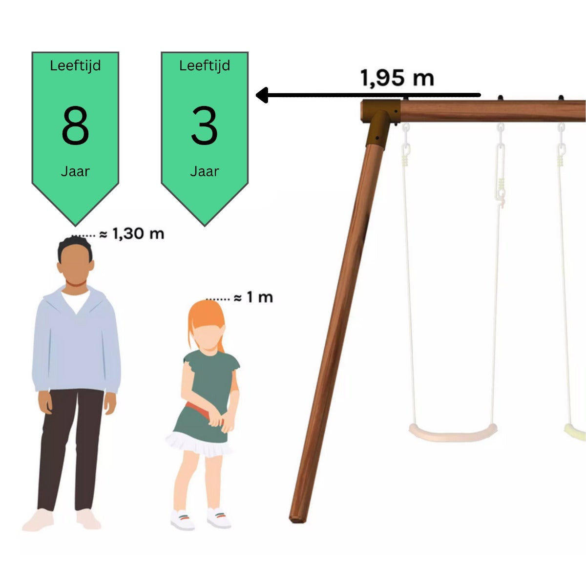 Soulet Speeltoestel Tonka met Dubbele Schommel en Touwladder