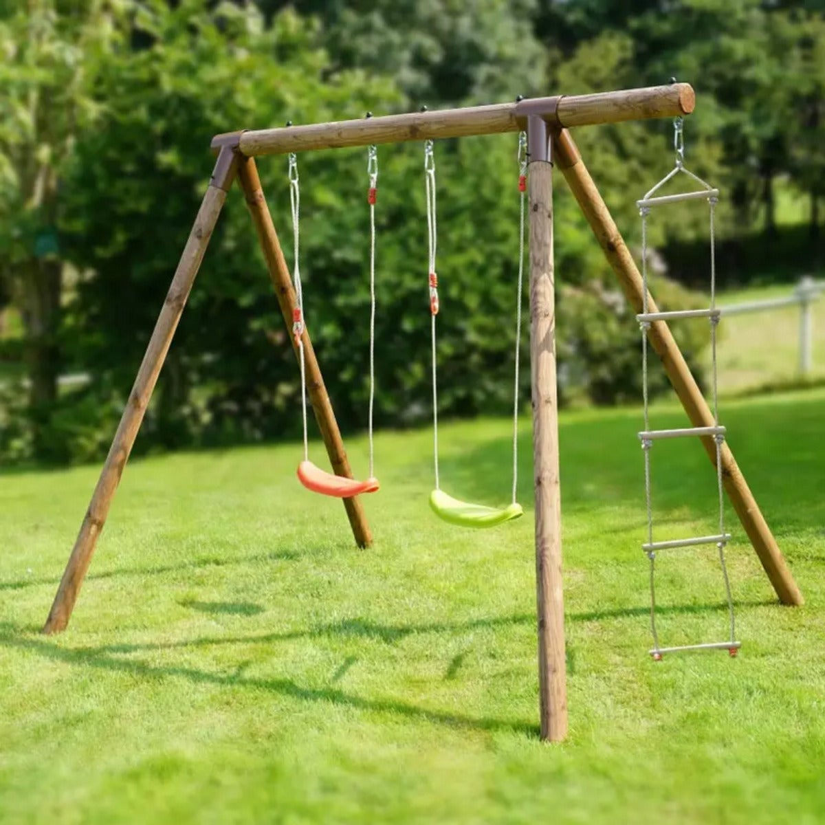 Soulet Speeltoestel Tonka met Dubbele Schommel en Touwladder