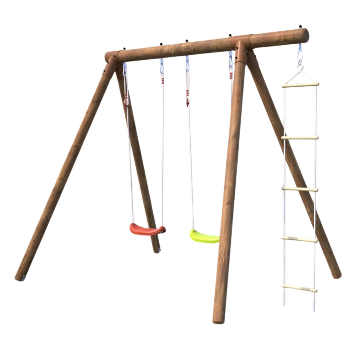 Soulet Speeltoestel Tonka met Dubbele Schommel en Touwladder
