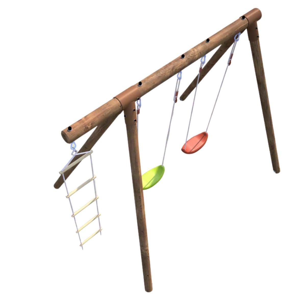 Soulet Speeltoestel Tonka met Dubbele Schommel en Touwladder