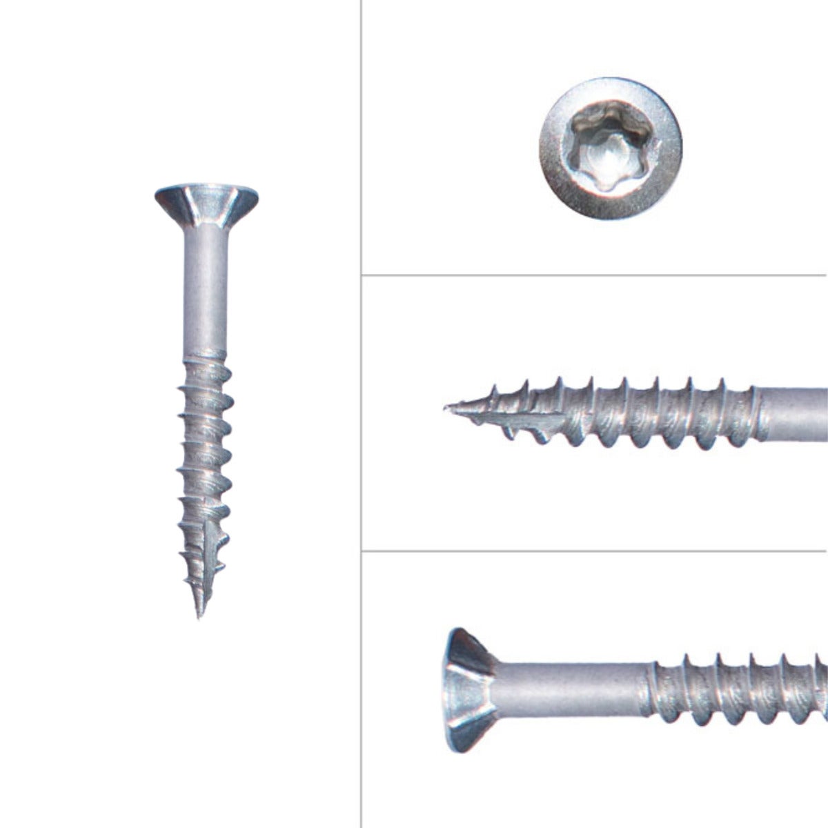 Spaanplaatschroef Verzinkt 4 x 30 mm Deeldraad Torx20 - Doos a 200 stuks