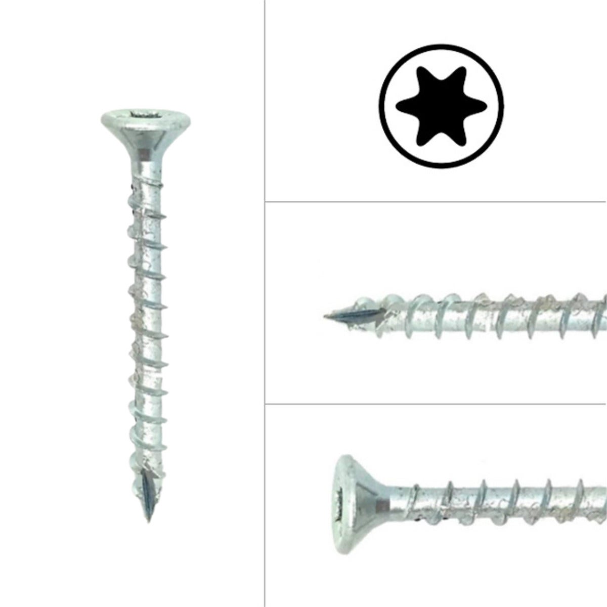 Spaanplaatschroef Verzinkt 5 x 50 mm Voldraad Torx25 - Doos a 200 stuks