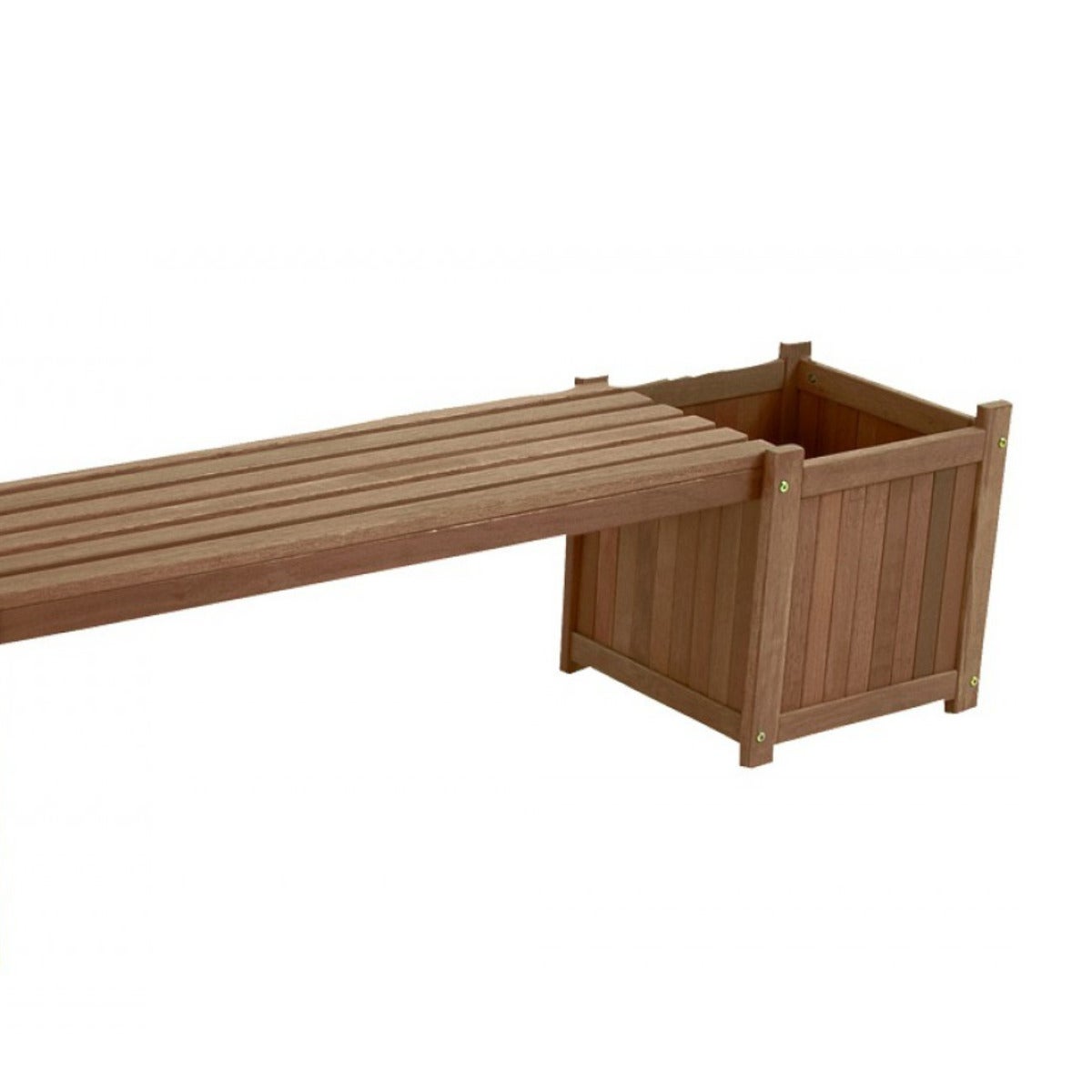 Tuinbank Met 2 Bloembakken Teaklook Hardhout 174cm