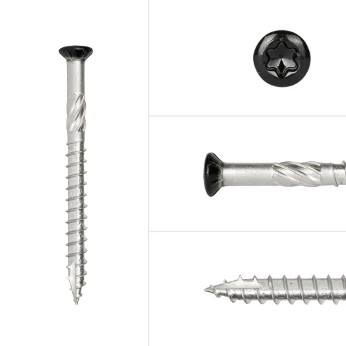 Tuinschroeven Zwart RVS 410 5 x 50 mm Torx 25 met Snijpunt - Doos 200 Stuks