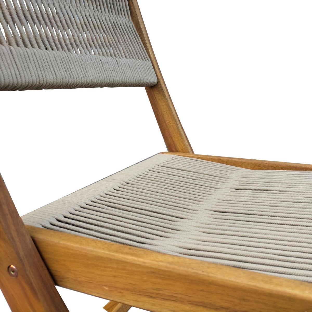 Bistroset Taupe Rope Acacia Hardhout