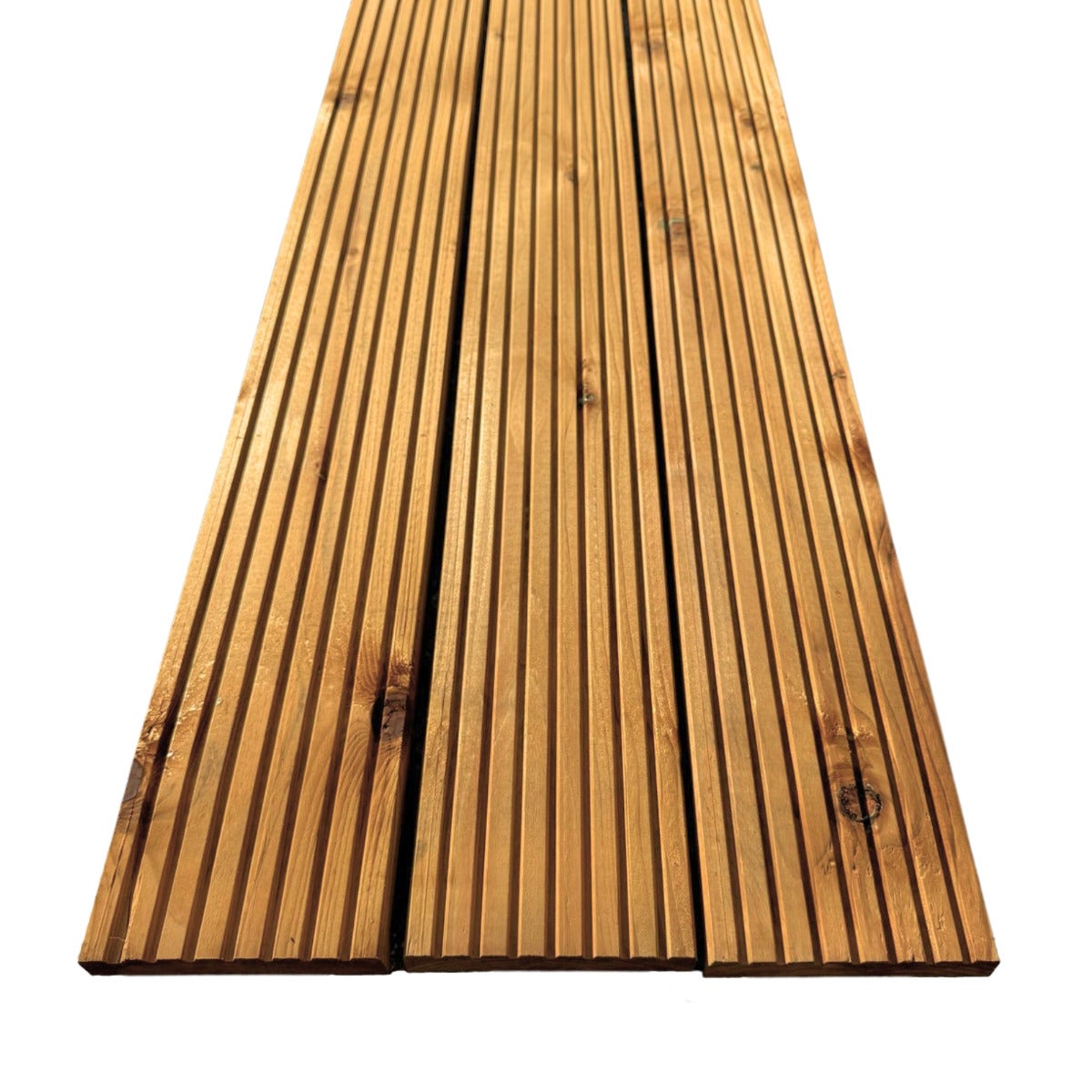 Vlonderplank Vurenhout Bruin Geïmpregneerd 2.8 x 14.5 x 300 cm