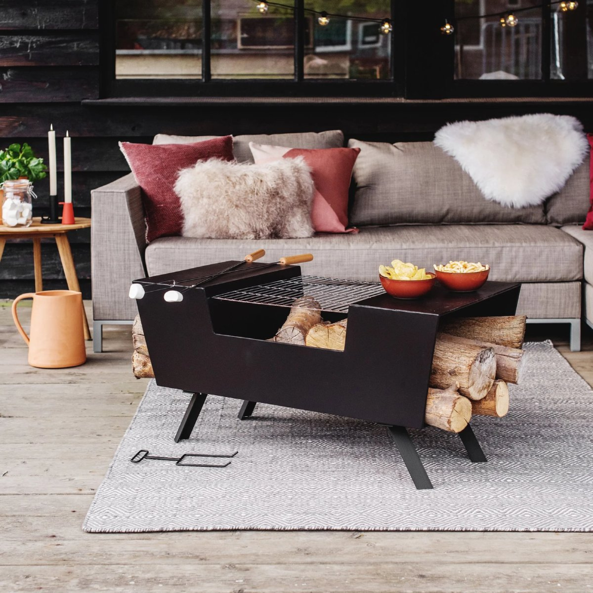 SenS-Line Terrashaard en Barbecue Mika Zwart